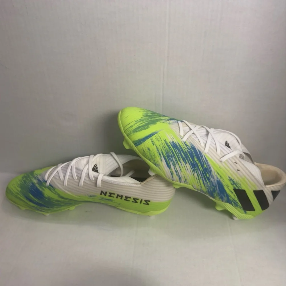 New! Adidas Nemeziz 19.2 Cleats – White & Lime Green Athletic Shoes (Men’s 11)